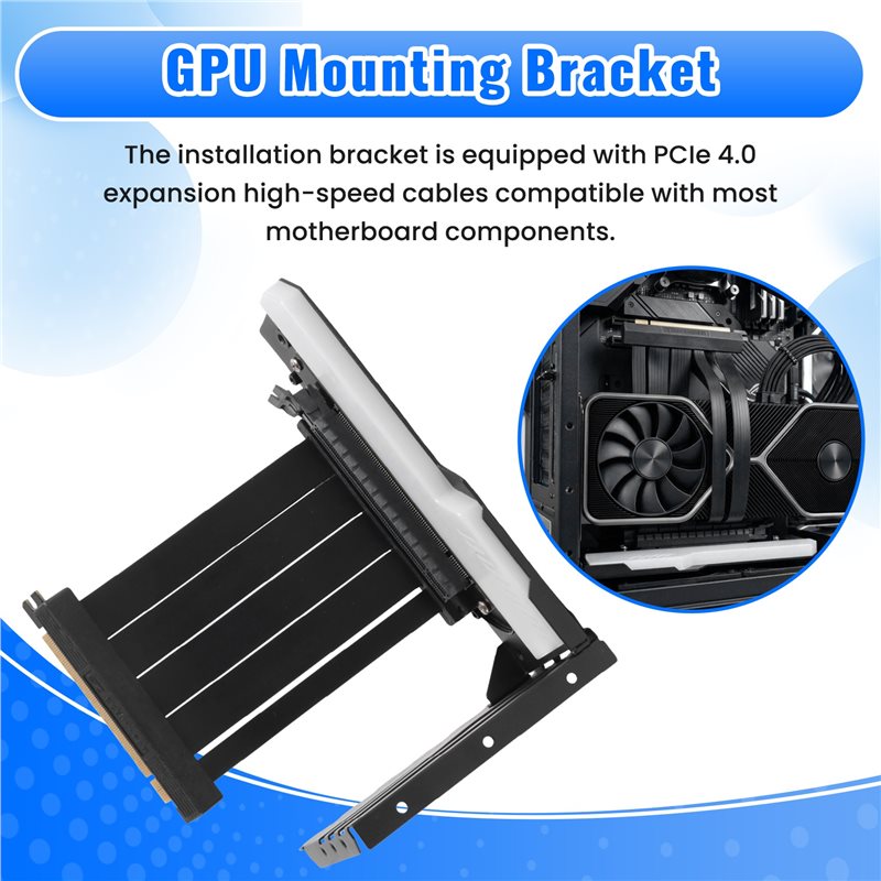 Efficient Vertical GPU Mountin - огляд і ціна Pcie 4.0 X16 Riser Cable 90 Degree