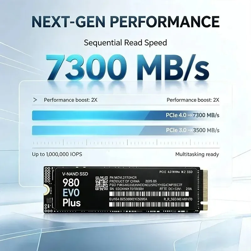 980 EVO Plus M.2 2280 NVMe PCI - огляд і ціна M.2 Nvme 4Tb Pcie 4.0 Ssd