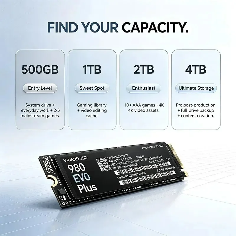 980 EVO Plus M.2 2280 NVMe PCI - огляд і ціна M.2 Nvme 4Tb Pcie 4.0 Ssd