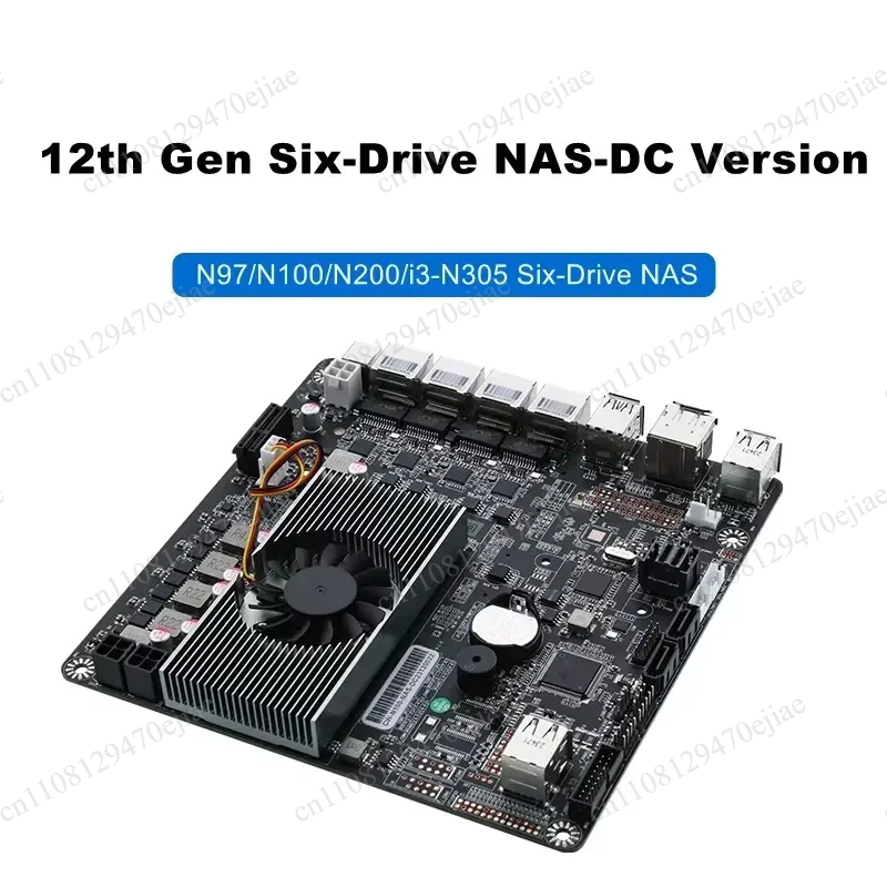 N100 6-Bay NAS Motherboard Min - огляд і ціна Nas Motherboard N100 6 Sata